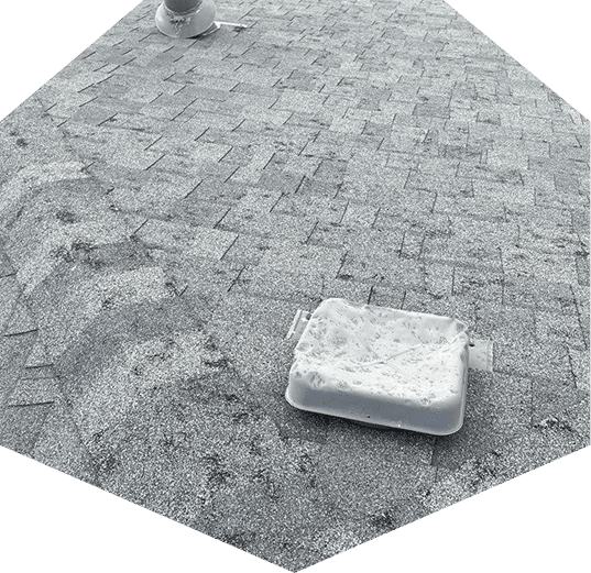 hail damage on a roof