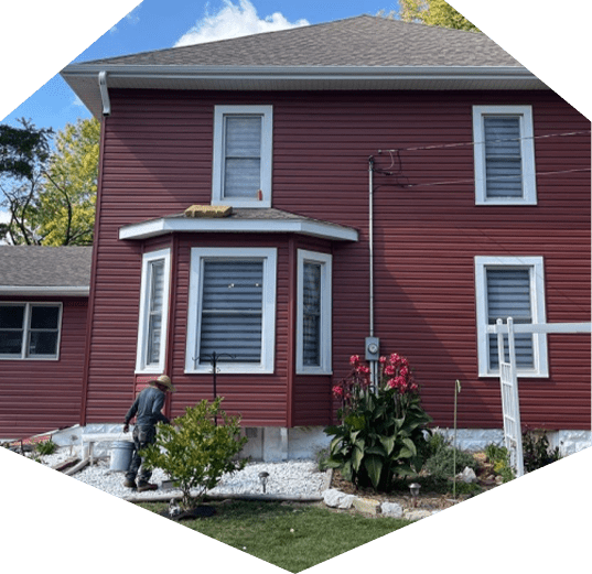 Gutters and siding installed by the professionals at Resolve Roofing, siding installation