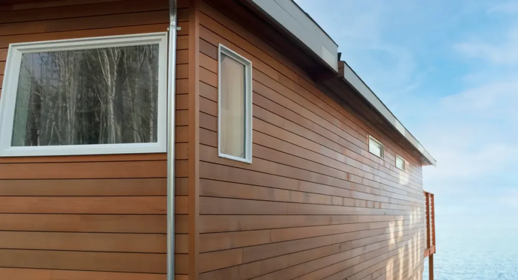 Beautiful brown residential siding