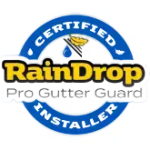 RainDrop Certified Installer, Pro Gutter Guard logo