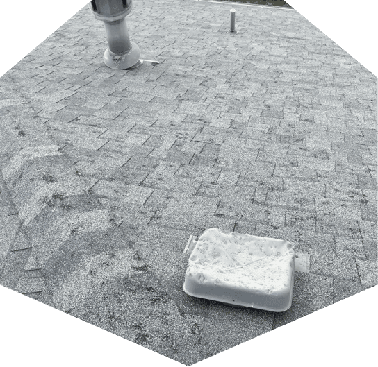 Resolve Roofing Residential Roof Inspection MO, Grey Roof with chimney